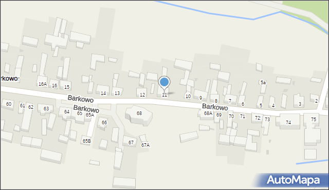 Barkowo, Barkowo, 11, mapa Barkowo