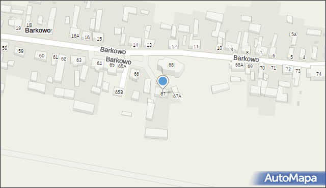 Barkowo, Barkowo, 67, mapa Barkowo