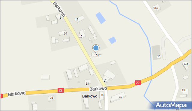 Barkowo, Barkowo, 15a, mapa Barkowo