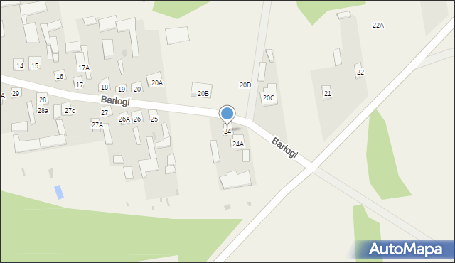 Barłogi, Barłogi, 24, mapa Barłogi