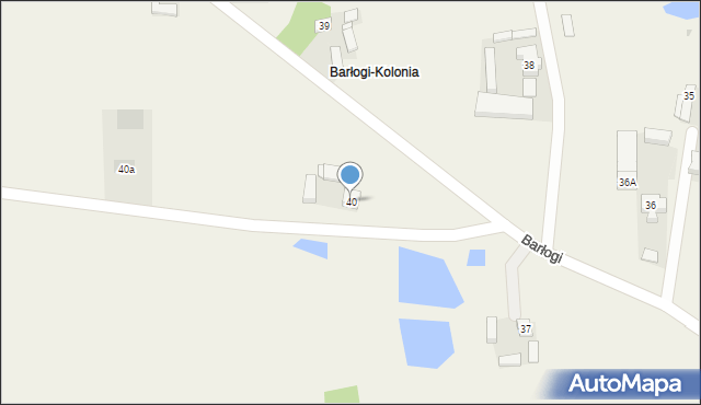 Barłogi, Barłogi, 40, mapa Barłogi