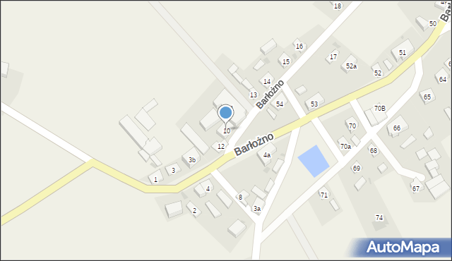 Barłożno, Barłożno, 10, mapa Barłożno
