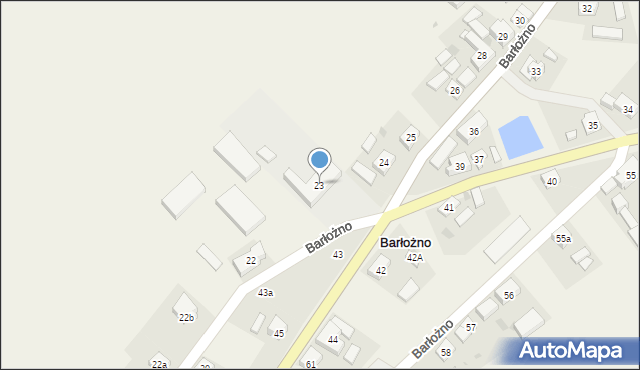 Barłożno, Barłożno, 23, mapa Barłożno