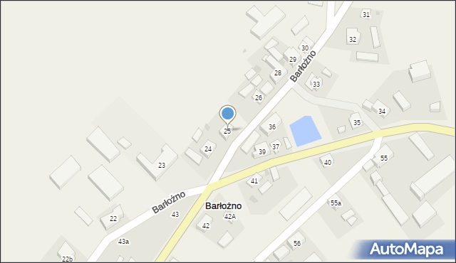 Barłożno, Barłożno, 25, mapa Barłożno