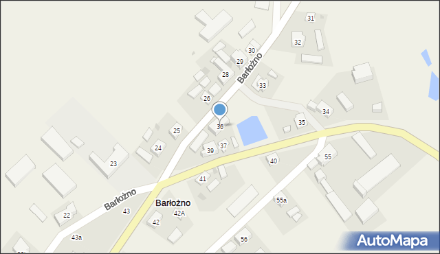 Barłożno, Barłożno, 36, mapa Barłożno