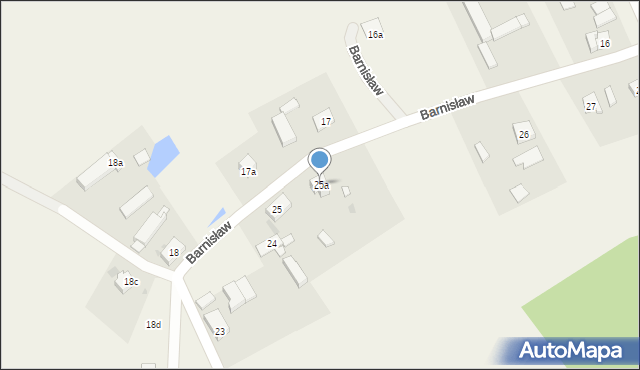 Barnisław, Barnisław, 25a, mapa Barnisław