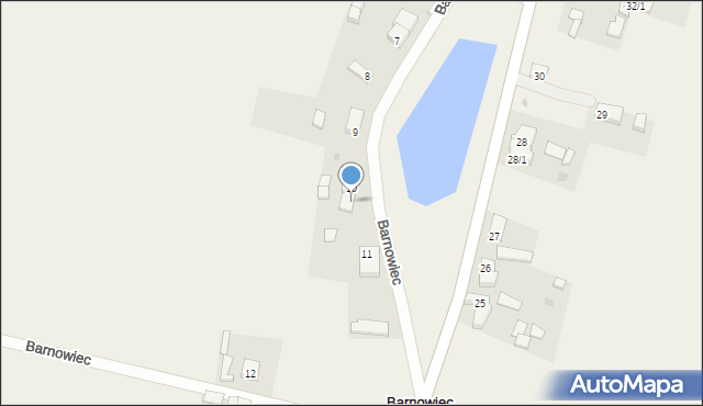 Barnowiec, Barnowiec, 10A, mapa Barnowiec