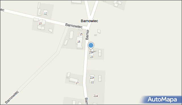 Barnowiec, Barnowiec, 23A, mapa Barnowiec