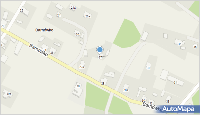 Barnówko, Barnówko, 27, mapa Barnówko