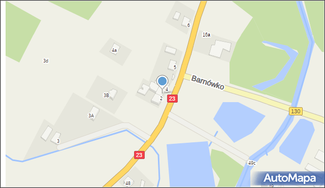 Barnówko, Barnówko, 2a, mapa Barnówko