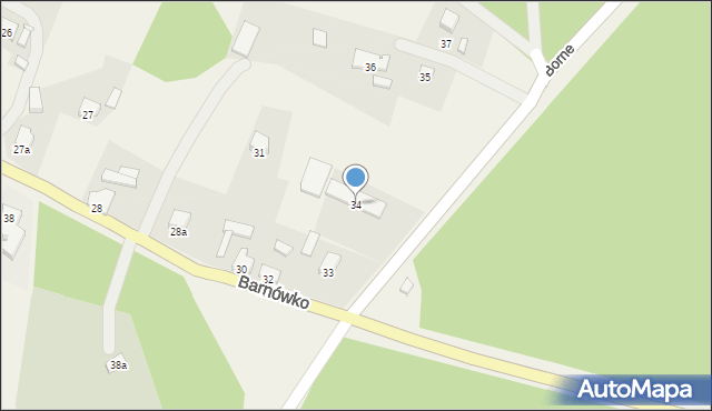 Barnówko, Barnówko, 34, mapa Barnówko