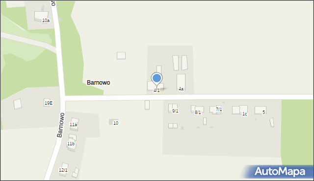 Barnowo, Barnowo, 4/1, mapa Barnowo