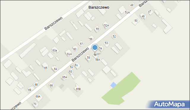 Barszczewo, Barszczewo, 58, mapa Barszczewo