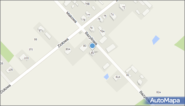 Barszczewo, Bazyliowa, 4, mapa Barszczewo