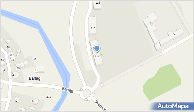 Bartąg, Bartąska, 117, mapa Bartąg