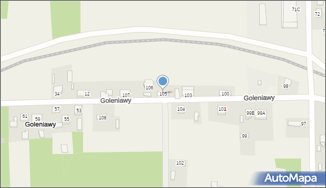 Bartków, Bartków, 105, mapa Bartków