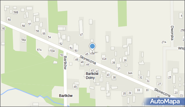 Bartków, Bartków, 43a, mapa Bartków