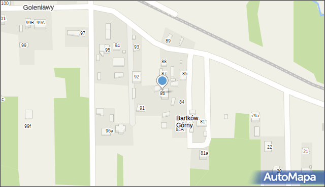 Bartków, Bartków, 86, mapa Bartków