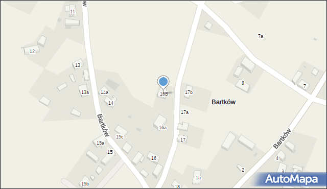 Bartków, Bartków, 16B, mapa Bartków