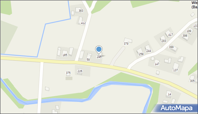 Bartkowa-Posadowa, Bartkowa-Posadowa, 245, mapa Bartkowa-Posadowa