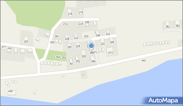 Bartkowa-Posadowa, Bartkowa-Posadowa, 309, mapa Bartkowa-Posadowa