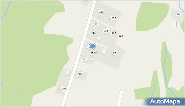 Bartkowa-Posadowa, Bartkowa-Posadowa, 374, mapa Bartkowa-Posadowa
