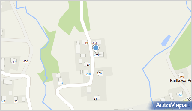 Bartkowa-Posadowa, Bartkowa-Posadowa, 405, mapa Bartkowa-Posadowa