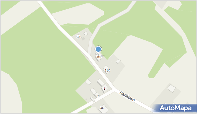 Bartkowo, Bartkowo, 31D, mapa Bartkowo