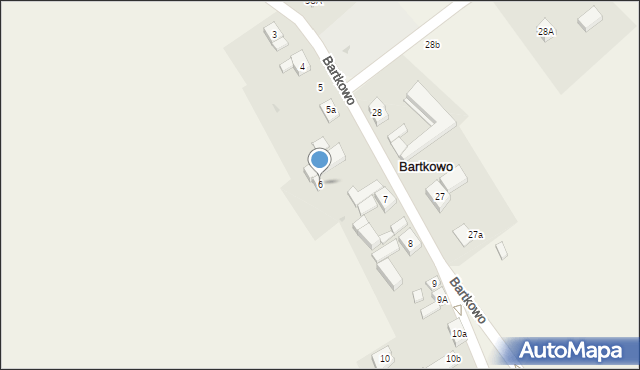 Bartkowo, Bartkowo, 6, mapa Bartkowo
