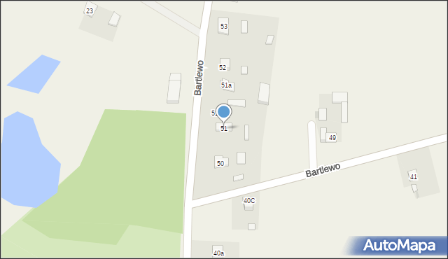 Bartlewo, Bartlewo, 51, mapa Bartlewo
