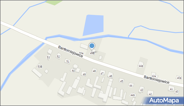 Bartłomiejowice, Bartłomiejowice, 49B, mapa Bartłomiejowice