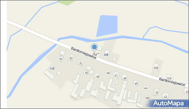 Bartłomiejowice, Bartłomiejowice, 50a, mapa Bartłomiejowice