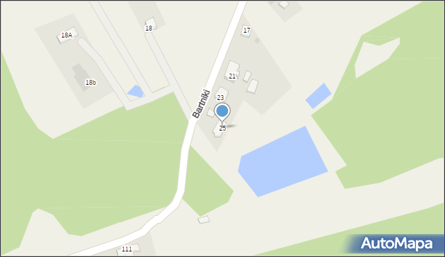 Bartniki, Bartniki, 25, mapa Bartniki