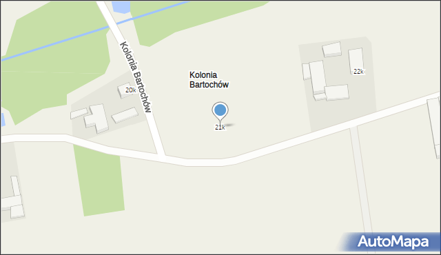 Bartochów, Bartochów, 21k, mapa Bartochów