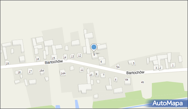 Bartochów, Bartochów, 9, mapa Bartochów