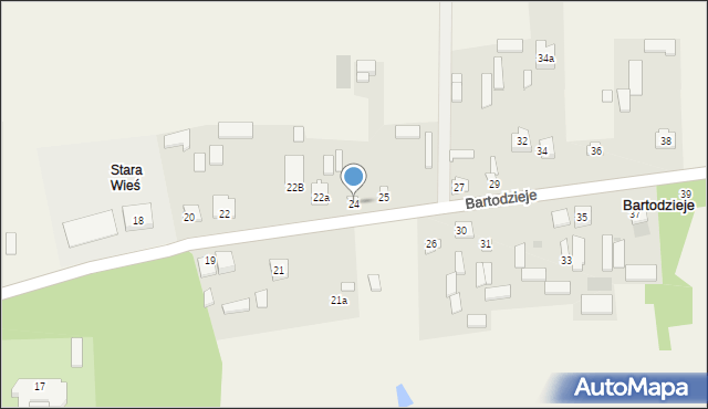 Bartodzieje, Bartodzieje, 24, mapa Bartodzieje