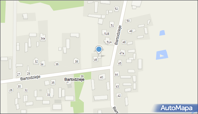 Bartodzieje, Bartodzieje, 47, mapa Bartodzieje