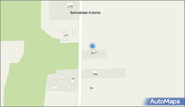 Bartodzieje, Bartodzieje, 99, mapa Bartodzieje