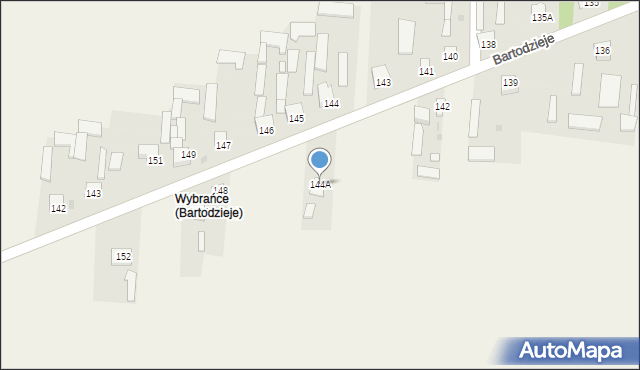 Bartodzieje, Bartodzieje, 144A, mapa Bartodzieje