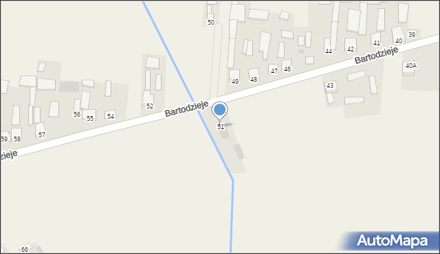 Bartodzieje, Bartodzieje, 51, mapa Bartodzieje