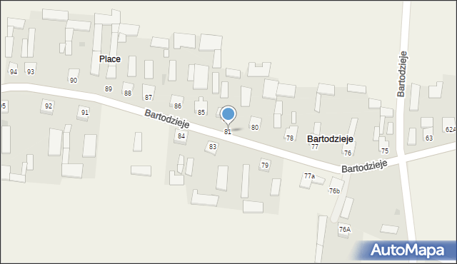 Bartodzieje, Bartodzieje, 81, mapa Bartodzieje