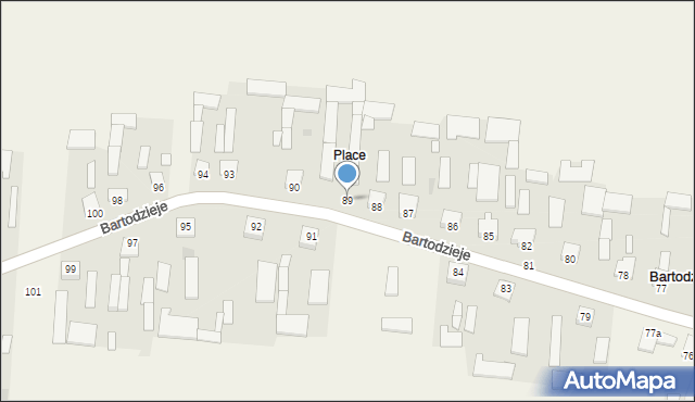 Bartodzieje, Bartodzieje, 89, mapa Bartodzieje