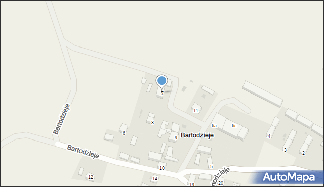 Bartodzieje, Bartodzieje, 7, mapa Bartodzieje