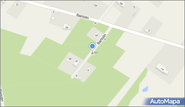 Bartolin, Bartolin, 4h, mapa Bartolin