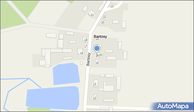 Bartosy, Bartosy, 15, mapa Bartosy