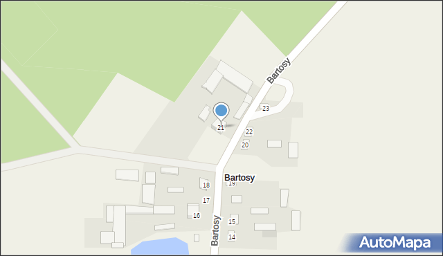 Bartosy, Bartosy, 21, mapa Bartosy