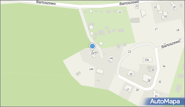 Bartoszewo, Bartoszewo, 14, mapa Bartoszewo