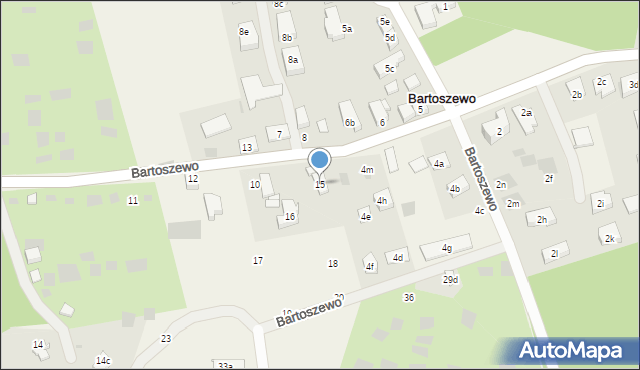 Bartoszewo, Bartoszewo, 15, mapa Bartoszewo