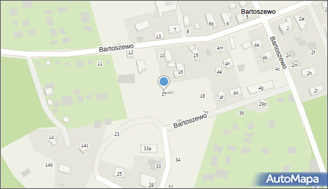 Bartoszewo, Bartoszewo, 17, mapa Bartoszewo