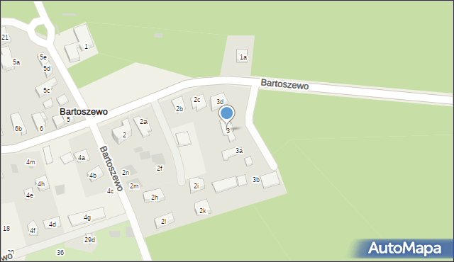 Bartoszewo, Bartoszewo, 3, mapa Bartoszewo